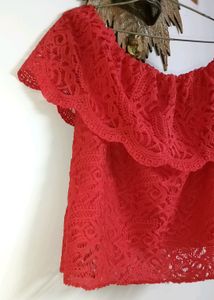 Red Off-Shoulder Top
