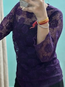 Violet Net Top