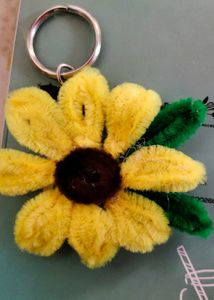Handmade Sunflower Keychain