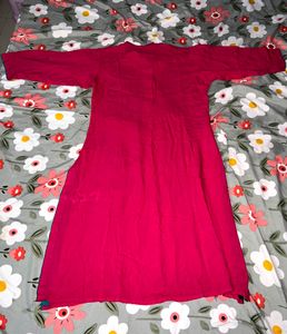 Lovely Pink Kurta XL Size Knee Length