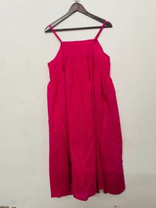 Pink Embroidered Kurta