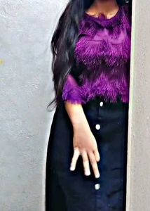 denium skirt with top ✨