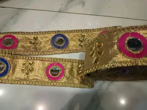 golden lace for duppata and saree