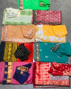 9 Nine 😍Saree Sale With Blouse