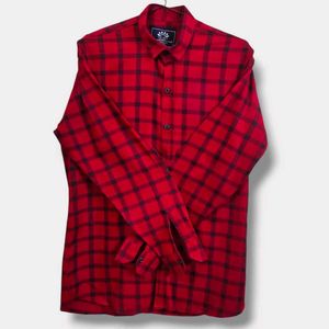 FREE GUYS RED CHECK SLIMFIT SHIRT