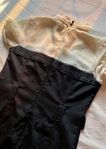 Black and White Vintage-Style Dress