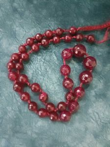 Red Agate Beaded Necklace