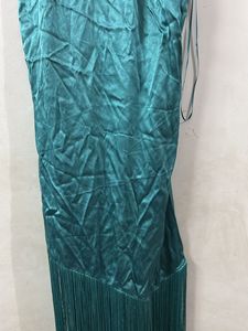 Zara Satin Fringe Dress