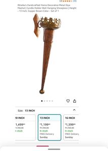 Set Of 2 Antique Copper Mashal