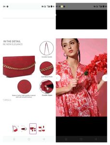 Combo- Butterfly Top And Cherry Red Bag