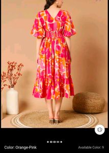 Orange Dress(Free Hair Bow )
