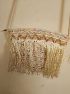 Fringe Crossbody Bag Bohemian White
