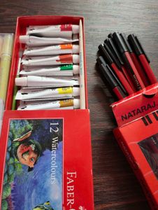 Watercolours, Pen, Erasable Highlighter 💕