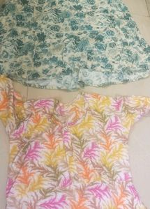 Floral Print Kurta and Dress Bundle