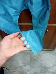 Sky Blue Glitter Silver And Blu Kurta Set