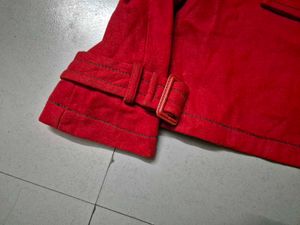 Red Cropped Jacket