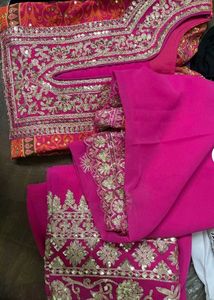 Elegant Pink &amp; Orange Salwar Suit