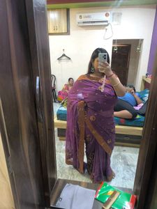 Vintage purple saree.