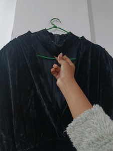 Black Velvet Maxi Dress