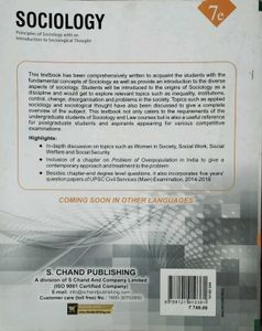 Principles Of Sociology By CN Shankar Rao