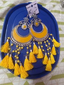 New Yellow Tassel Earrings