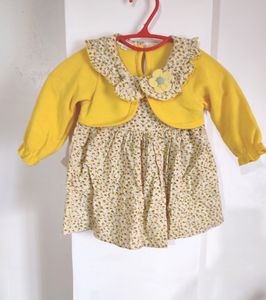 Cute Yellow Dress For Babies