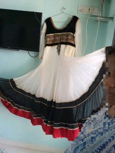 Ethinic Gown In Black And White