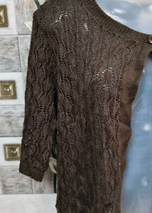 Brown Knit Cardigan