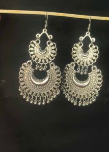 Silver Boho Dangle Earrings