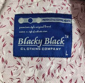Blacky Black Printed Full Sleeve Shirt
