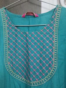 Teal Green 💚 Kurti