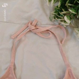 Pink Triangle Bikini Top