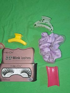 Hair Accessories &amp; Mink Lashes Bundle razor scrunc