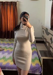 High Neck Bodycon Dress