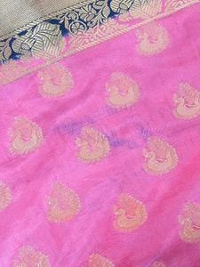 Pink Banarasi Silk Saree