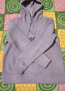 DAiSY women fleece printed hooded sweatshirt