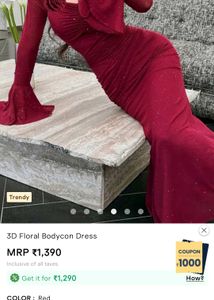 Elegant Burgundy Midi Dress(very stretchable)