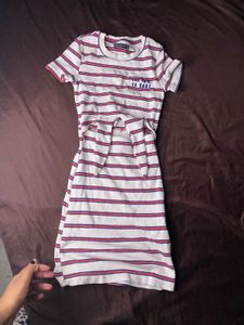 Striped Tie-Waist Dress
