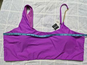 Purple Chain Detail Bikini Top