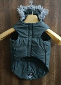 Negotiable : Pet Puffer Vest with Furry Hood