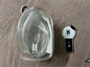 Bts official pouch and light stick miniature