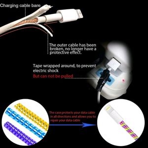 1pc Metallic Finish Cable Spiral Protector/Wire