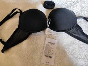 Black Push Up Bra with Straps
