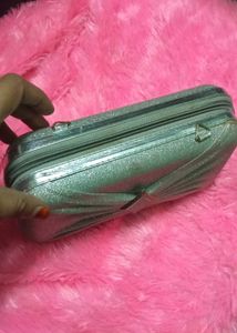 Silver Glitter Clutch