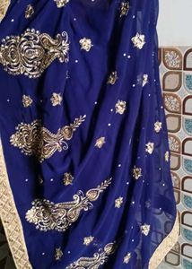 Navy Blue Colour Traditional Look