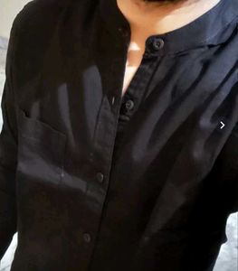Men&#39;s Band Collar Casual Shirt