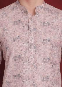 Elegant Peach Printed Kurta