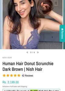 Nish Hair Donut Scrunchie- Regular