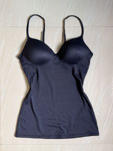 Black Shelf Bra Tank Top