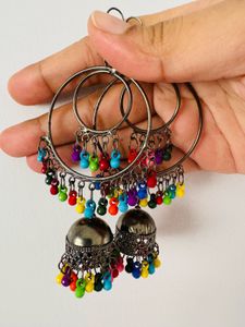 NEW Earrings With Multicolor Beads